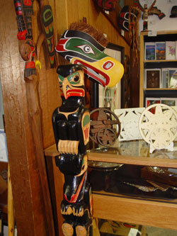 Eagle Mask and small totem